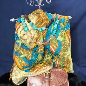Equestrian theme scarf or wrap large